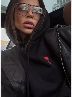 Balenciaga Black Frame Sunglasses with Gray Gradient Lenses